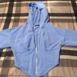 Long sleeve corset style hoodie top